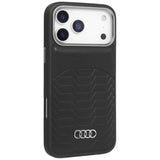 Audi GT Synthetic Leather Hardcase with MagSafe for iPhone 17 Pro 6.3" Black - AU-TPUPCMIP17P-GT/D3-BK