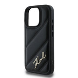Karl Lagerfeld Quilted Signature Case for iPhone 16 Pro Max 6.9" Black - KLHCP16XPQDSMGK