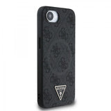 Guess PU 4G Strass Triangle Metal Logo Case for iPhone 16e Black - GUHMPSE4P4TDPK