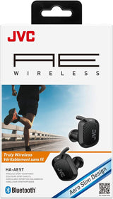 JVC AE Wireless Sport Bluetooth Headphones Black - HA-AE5T-B-U