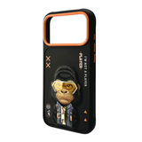 Nimmy Cool & Cute 2.0 Gorilla Case with MagSafe for iPhone 17 Pro Max 6.9" Black Orange - N-KMLL-IP17-PRO-MAX-016