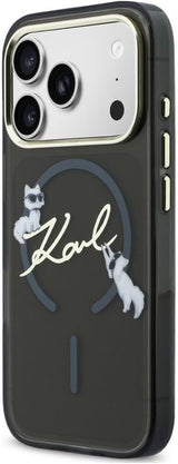 Karl Lagerfeld Script Logo Case with MagSafe for iPhone 17/18 Pro 6.3" Black - KLHMP18L5HKSCAK