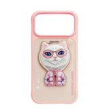 Nimmy Cool & Cute 2.0 White Rich & Beauty Cat Case with MagSafe Stand for iPhone 17 Pro 6.3" Pink - N-YJKM-CXZJZH-IP17-PRO-04