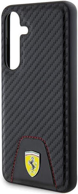Ferrari Carbon Stitched Bottom Hard Case for Samsung Galaxy S24 6.2" Black- FEHCS24SN3PUK