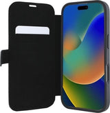 BMW Signature Leather Wordmark Bookcase for iPhone 16 Pro 6.3" Black - BMBKP16L23RMRLK