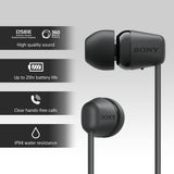 Sony In Ear Wireless Headphones Black - WI-C100/BZ