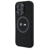BMW M Series Silicone Printed Ring Case with MagSafe for iPhone 16 Pro 6.3" Black - BMHMP16L23SROK