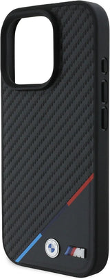 BMW M Carbon Tricolour Line Case with MagSafe for iPhone 16 Pro 6.3" Black - BMHMP16L23PUDTK