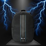 BMW Nylon Blue Stripe Backpack for 16" Laptop Black - BMBP15COMPVSKL