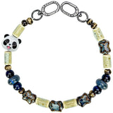 Nimmy Big Eye Cute Pet Travel Panda Mobile Phone Chain Bag Charm Ceramic Bracelet Black - N-XDY-SL-06