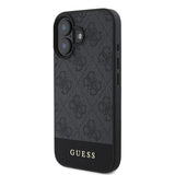 Guess PU 4G Stripe Case for iphone 16 6.1" Black - GUHCP16SG4GLGR