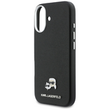 Karl Lagerfeld Karl & Choupette Head Pins Saffiano Case with MagSafe iPhone 17 6.3" Black - KLHMP17S6PFKCLK
