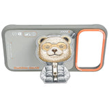 Nimmy Cool & Cute 2.0 Bear Case with MagSafe Stand for iPhone 17 Pro 6.3" Grey Orange - N-YJKM-CXZJZH-IP17-PRO-011-A