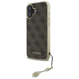 Guess 4G Charms Collection Case for iPhone 16 6.1" Brown - GUHCP16SGF4GBR