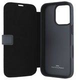 BMW Signature Leather Wordmark Bookcase for iPhone 16 Pro Max 6.9" Black - BMBKP16S23RMRLK