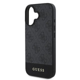 Guess PU 4G Stripe Case for iphone 16 6.1" Black - GUHCP16SG4GLGR