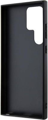 BMW Signature Leather Half Textured and Circle with MagSafe Hard Case for Samsung Galaxy S24 Ultra 6.8" Black - BMHMS24L23RTPK
