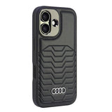 Audi Synthetic Leather Hardcase with MagSafe for iPhone 16 6.1" Black - AU-TPUPCMIP16-GT/D3-BK
