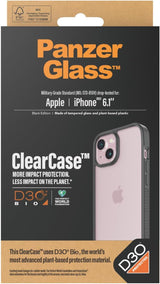 Panzer Glass Military Grade Standard Clear Case for iPhone 15 6.1" Black Edition - 1176