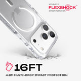 Tech21 Evo Crystal Case with MagSafe for iPhone 17/18 Pro 6.3" Clear Silver - T21-11642