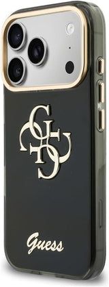 Guess IML 4G Script Metal Logo Case for iPhone 17/18 Pro Max 6.9" Black - GUHCP18X5HC4MLSK