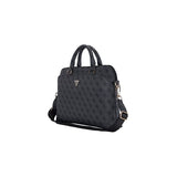 Guess 4G Triangle Logo Zipper Pocket 15" Laptop Bag Black - GUCB15P4DPTK