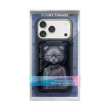 Nimmy Black Cat Magnetic Combo Case with Detachable MagSafe Card Holder Stand for iPhone 17 Pro 6.3" Black - N-CXMC-KTZH-IP17-PRO-03