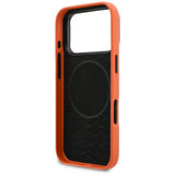 BMW M Series Metal Logo Case with MagSafe & Camera Stand for iPhone 17 Pro Max 6.9" Orange - BMHMP17X25PFWKCKO