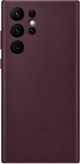 Samsung Galaxy S22 Ultra Leather Cover Burgundy - EF-VS908LEEGWW