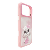 Nimmy Big Eye Cute Pet Bischon Fraise Dog Case with MagSafe for iPhone 17 Pro Max 6.9" Pink - N-XDY-IP17-PRO-MAX-02-A