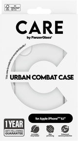 Panzer Glass Care Urban Combat Case for iPhone 16 6.1" Clear - 1353