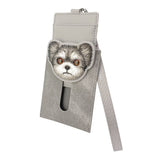 Nimmy Big Eye Cute Pet Yorkie Dog Face Card Sleeve Holder Grey - N-XDY-KT-027