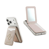 Guess 4G Big Metal Logo Magnetic Card Holder with Stand and Mirror Pink - GUWMSMIP4GP