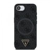 Guess PU 4G Strass Triangle Metal Logo Case for iPhone 16e Black - GUHMPSE4P4TDPK