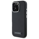 Karl Lagerfeld FW Metal Plate Case with MagSafe for iPhone 16 Pro 6.3" Black - KLHMP16LPGMSRPK