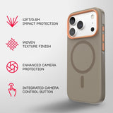Tech21 Evo Pulse Fauxven Case with MagSafe for iPhone 17/18 Pro 6.3" Espresso - T21-11622