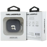 Karl Lagerfeld Monogram Karl Head Case for AirPods 4 Black - KLA4PGKIPK