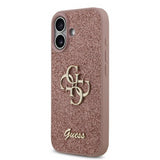 Guess PU Fixed Glitter Big 4G Metal Logo Case for iPhone 17 6.3" Pink - GUHCP17SHG4SGP