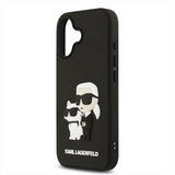 Karl Lagerfeld 3D Rubber Karl and Choupette Case for iPhone 17 6.3" Black - KLHCP17S3DRKCNK