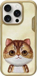 Nimmy Big Eyed Pet 2.0 Cat Case for iPhone 16 Pro Max 6.9" Khaki - N-XDY-iP16-Pro-Max-05