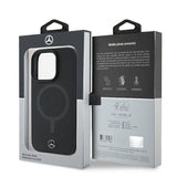 Mercedes Smooth Leather Case with MagSafe for iPhone 16 Pro 6.3" Black - MEHMP16L23RCMK