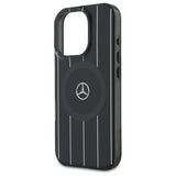Mercedes MB Double Layer Crossed Lines Case with MagSafe for iPhone 16 Pro 6.3" Black - MEHMP16L23HRSK