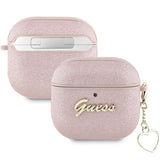 Guess Metallic Script Charm Case for AirPods 4 Pink - GUA4PGMCSP