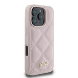 Guess Quilted Metal Logo Case for iPhone 16 Pro Max 6.9" Pink - GUHCP16XPSQSQSP