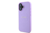 Guess PU Grained Classic Logo Case with MagSafe for iPhone 16 6.1" Purple - GUHMP16SPGHSMMU