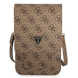 Guess 4G Triangle Universal Phone Pouch with Strap Brown - GUWBP4TMBR