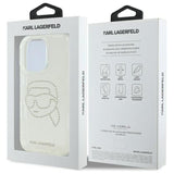 Karl Lagerfeld IML Rhinestones Karl Head Case for iPhone 16 Pro Max 6.9" Clear - KLHCP16XHKHDCELT