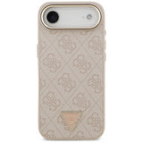 Guess 4G Triangle Logo Case with MagSafe for iPhone 17 Air 6.5" Rose Gold - GUHMP17MP4GTDGMP