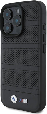 BMW M Perforated Stitched Line Case with MagSafe for iPhone 16 Pro Max 6.9" Black - BMHMP16X23PUSPK