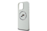 Karl Lagerfeld Liquid Silicone Karl & Choupette Head Case with MagSafe for iPhone 16 Pro 6.3" Beige - KLHMP16LSKCHTCE